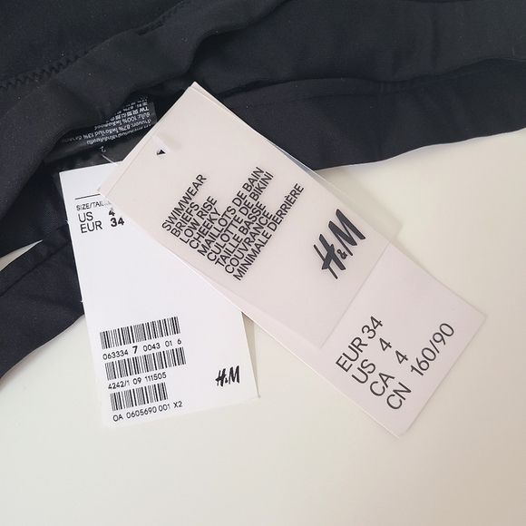 H&M Maillots De Bain Low Rise Cheeky Bikini Bottoms - Women's US 4 - Picture 5 of 5